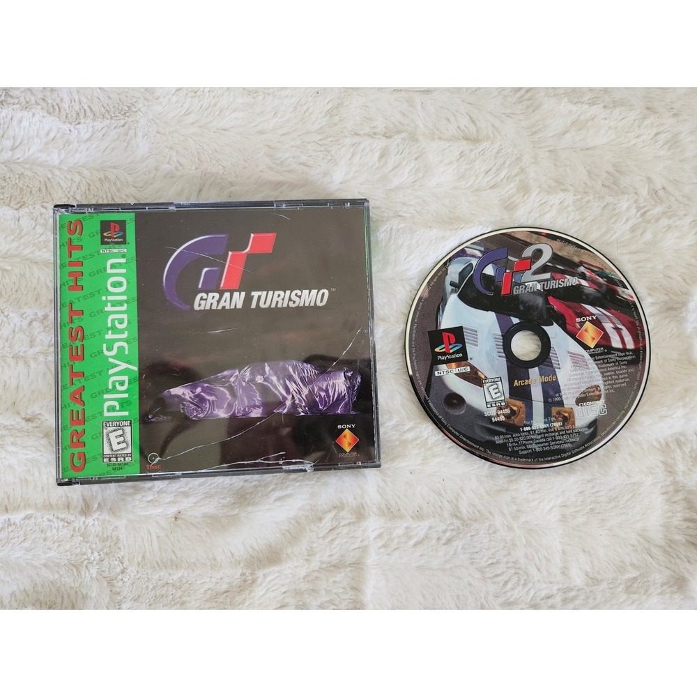 Gran Turismo Greatest Hits Sony PlayStation 1 W/ Manual + GT2 Arcade Mode